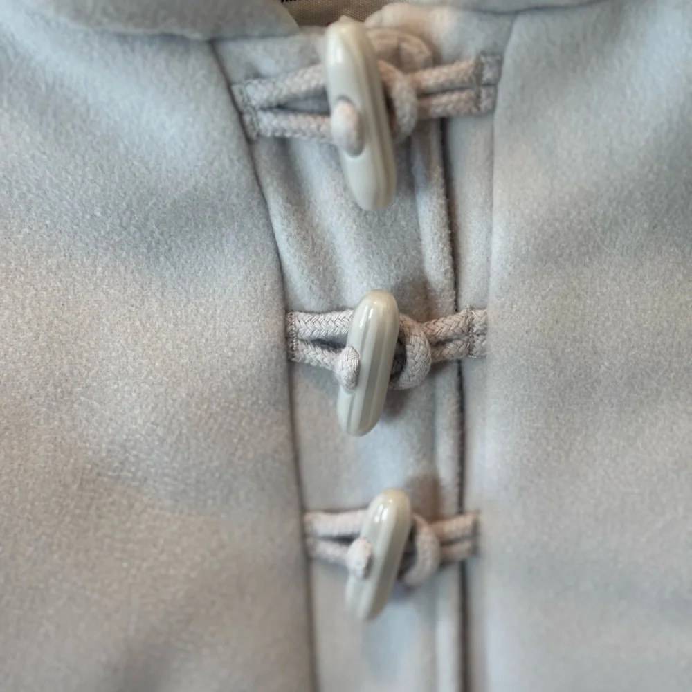 Carter’s Little Girls Grey Faux Fur Hooded Coat w/Toggle Buttons Size 18 M